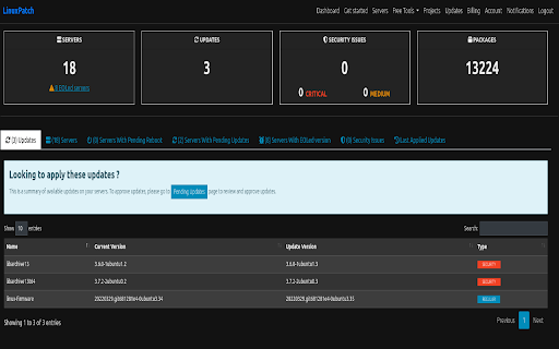 LinuxPatch Notifier  from Chrome web store to be run with OffiDocs Chromium online