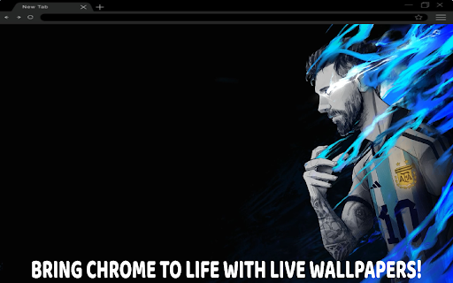 Lionel Messi Blue Theme Live Wallpaper  from Chrome web store to be run with OffiDocs Chromium online