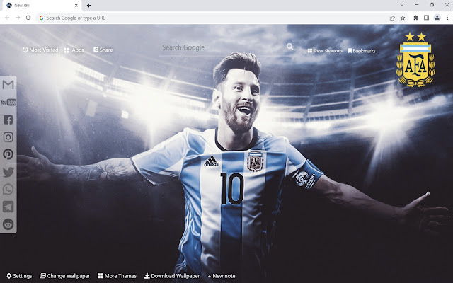 Lionel Messi Wallpaper  from Chrome web store to be run with OffiDocs Chromium online