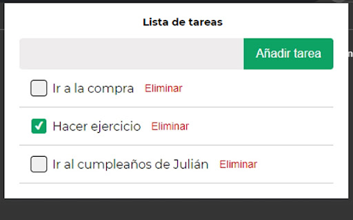 Lista de tareas  from Chrome web store to be run with OffiDocs Chromium online