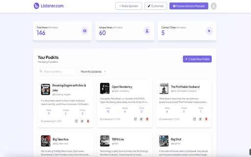 Listener.com Extension  from Chrome web store to be run with OffiDocs Chromium online
