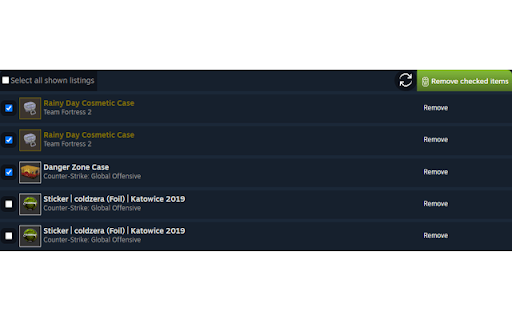 Listings B Gone  from Chrome web store to be run with OffiDocs Chromium online