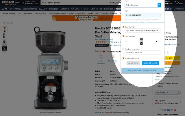 Listium Quick Add  from Chrome web store to be run with OffiDocs Chromium online