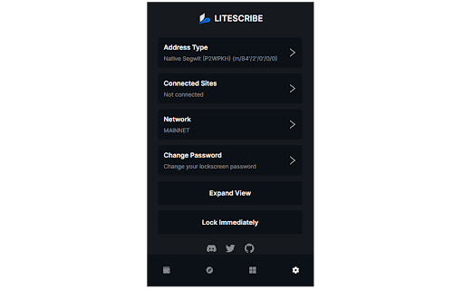 Litescribe Wallet  from Chrome web store to be run with OffiDocs Chromium online