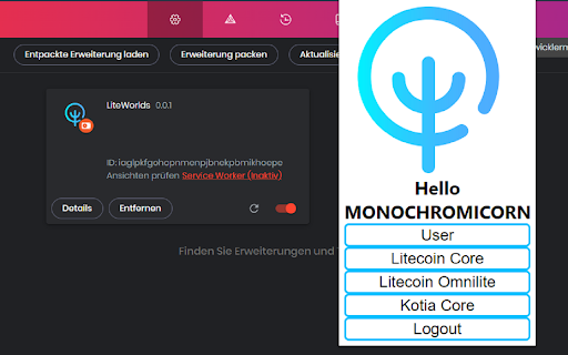 LiteWorlds  from Chrome web store to be run with OffiDocs Chromium online
