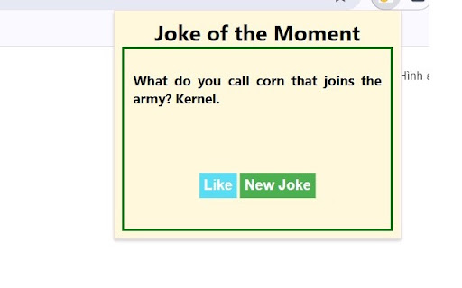 Little jokes  from Chrome web store to be run with OffiDocs Chromium online