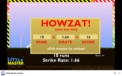 Little Master Cricket Master batting and score big!  from Chrome web store to be run with OffiDocs Chromium online
