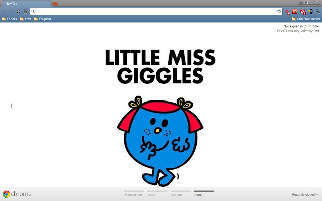 Little Miss Giggles  from Chrome web store to be run with OffiDocs Chromium online
