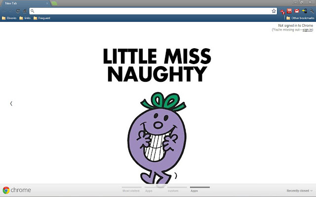 Little Miss Naughty  from Chrome web store to be run with OffiDocs Chromium online
