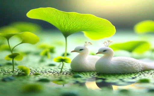 Little peacock wallpaper  from Chrome web store to be run with OffiDocs Chromium online