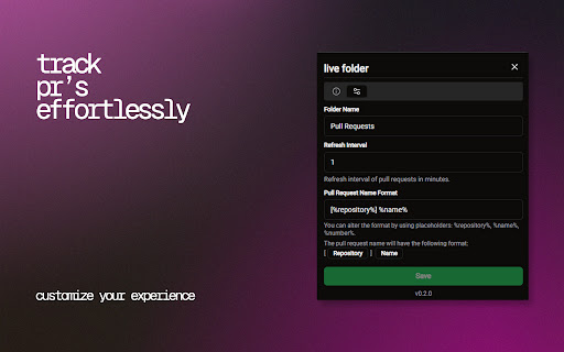 Live Folder  from Chrome web store to be run with OffiDocs Chromium online