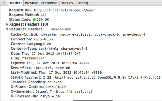 Live HTTP headers  from Chrome web store to be run with OffiDocs Chromium online