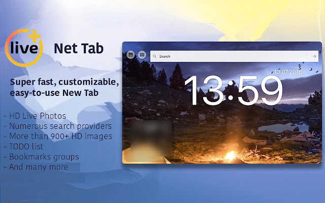 Live New Tab  from Chrome web store to be run with OffiDocs Chromium online