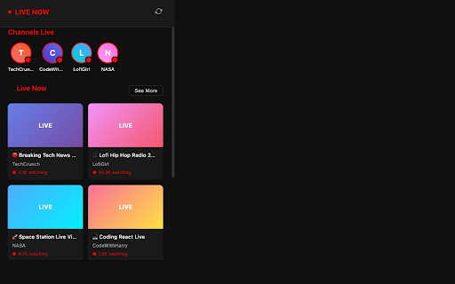 Live Now  from Chrome web store to be run with OffiDocs Chromium online