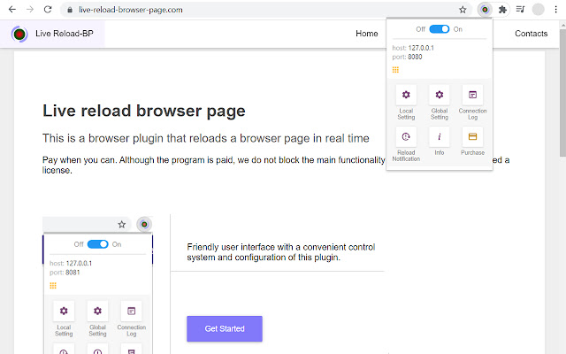 Live Reload Browser Page  from Chrome web store to be run with OffiDocs Chromium online
