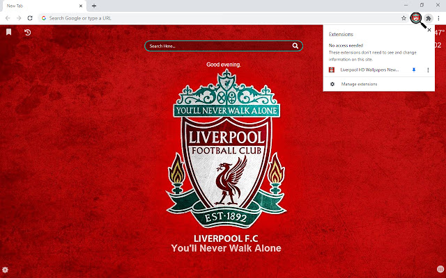 Liverpool HD Wallpapers New Tab  from Chrome web store to be run with OffiDocs Chromium online