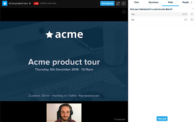 Livestorm Better Webinar Software  from Chrome web store to be run with OffiDocs Chromium online