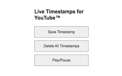 Live Timestamps for YouTube™  from Chrome web store to be run with OffiDocs Chromium online