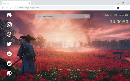 Live Wallpaper: Ghost of Tsushima  from Chrome web store to be run with OffiDocs Chromium online