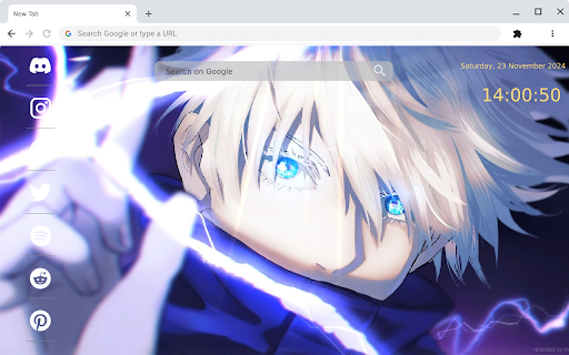 Live Wallpaper: Gojo Hollow Purple Jujutsu Kaisen  from Chrome web store to be run with OffiDocs Chromium online