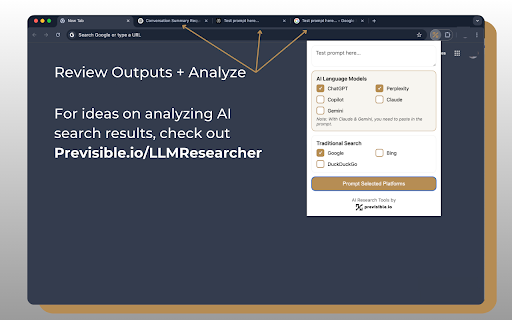 LLM Researcher  from Chrome web store to be run with OffiDocs Chromium online