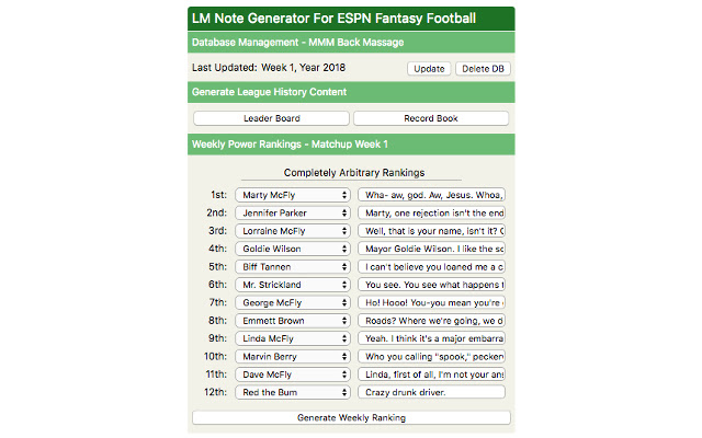 LM Note Generator For ESPN Fantasy Football  from Chrome web store to be run with OffiDocs Chromium online