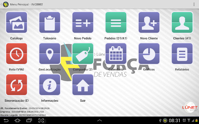 Lúnet Força de Vendas  from Chrome web store to be run with OffiDocs Chromium online