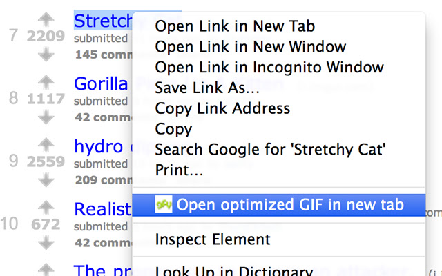 Load GIFs faster with gfycat  from Chrome web store to be run with OffiDocs Chromium online