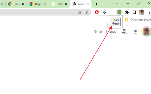 Load More Clicker  from Chrome web store to be run with OffiDocs Chromium online