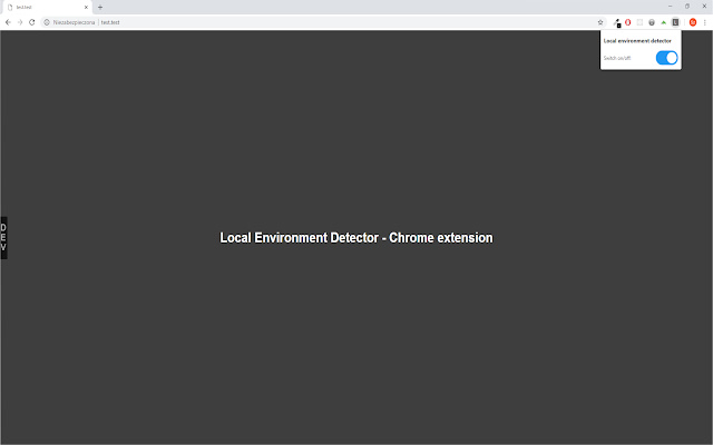 Local environment detector  from Chrome web store to be run with OffiDocs Chromium online