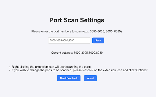 Localhost Scanner  from Chrome web store to be run with OffiDocs Chromium online