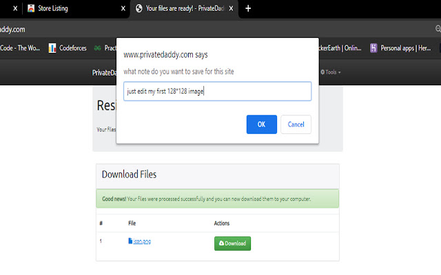 Local storage  from Chrome web store to be run with OffiDocs Chromium online