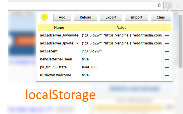 LocalStorage Manager  from Chrome web store to be run with OffiDocs Chromium online