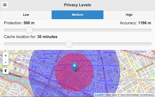 Location Guard (V3)  from Chrome web store to be run with OffiDocs Chromium online