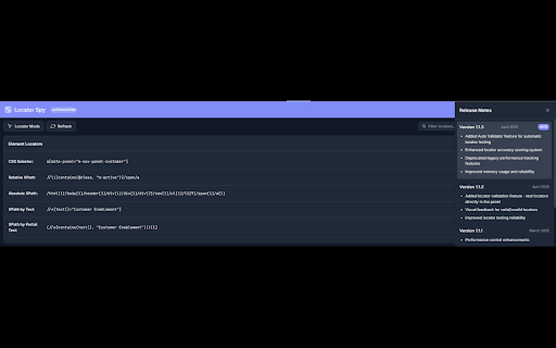 Locator Spy  from Chrome web store to be run with OffiDocs Chromium online