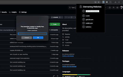 Locked In: Gamify Your Productivity  from Chrome web store to be run with OffiDocs Chromium online