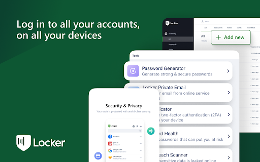 Locker Password Manager  from Chrome web store to be run with OffiDocs Chromium online