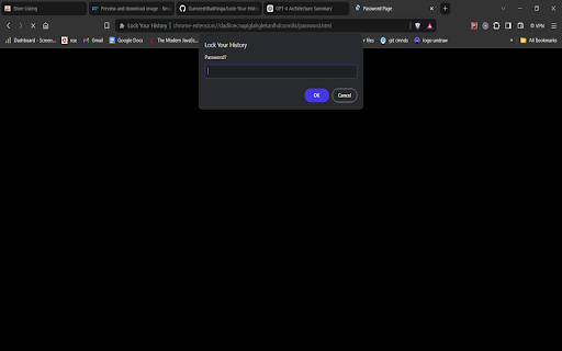 Lock Your History  from Chrome web store to be run with OffiDocs Chromium online