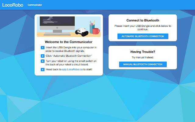 LocoRobo Communicator  from Chrome web store to be run with OffiDocs Chromium online