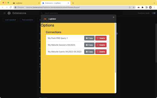 LogBaker  from Chrome web store to be run with OffiDocs Chromium online