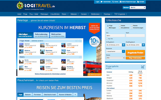 Logitravel.de מחנות האינטרנט של Chrome להפעלה עם OffiDocs Chromium באינטרנט