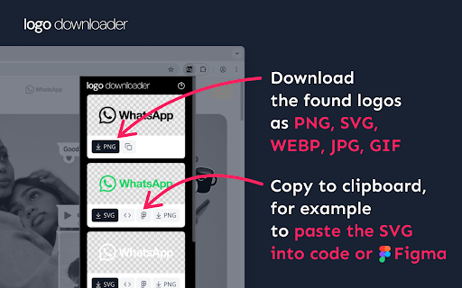 Logo Downloader  from Chrome web store to be run with OffiDocs Chromium online