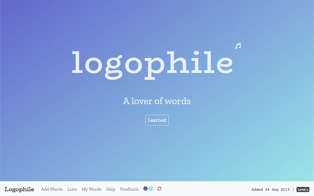 Logophile  from Chrome web store to be run with OffiDocs Chromium online