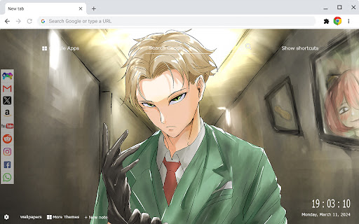 Loid Forger | Spy x Family New Tab Extension  from Chrome web store to be run with OffiDocs Chromium online