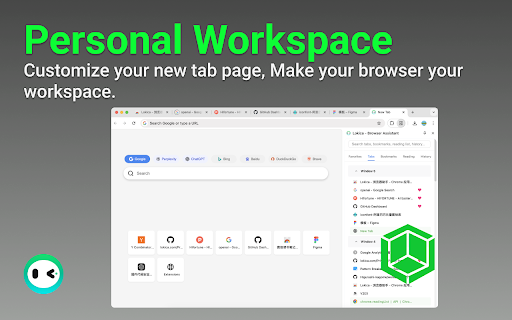 Lokica Browser Assistant  from Chrome web store to be run with OffiDocs Chromium online