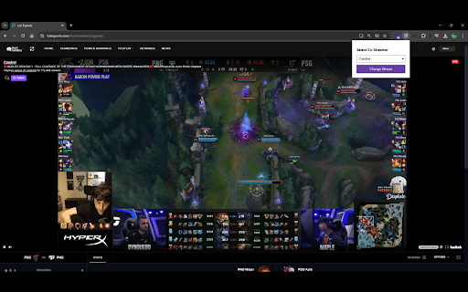 Lolesports Watch party  from Chrome web store to be run with OffiDocs Chromium online
