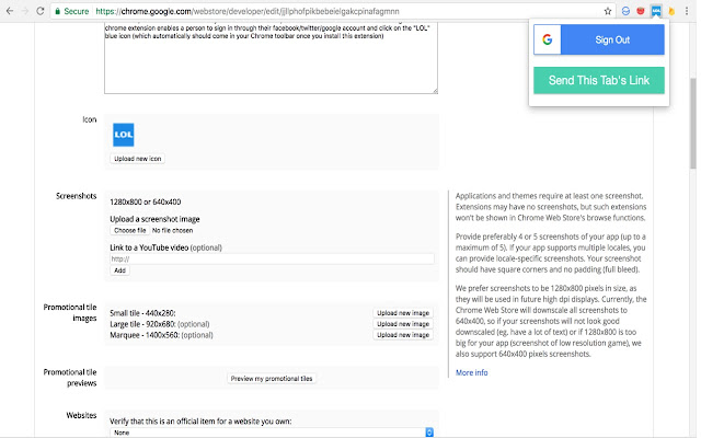 LOL Link Sharer  from Chrome web store to be run with OffiDocs Chromium online