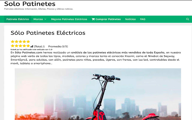 Lo último en Patinetes  from Chrome web store to be run with OffiDocs Chromium online