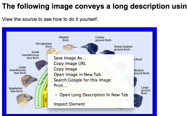 Long Descriptions in Context Menu  from Chrome web store to be run with OffiDocs Chromium online