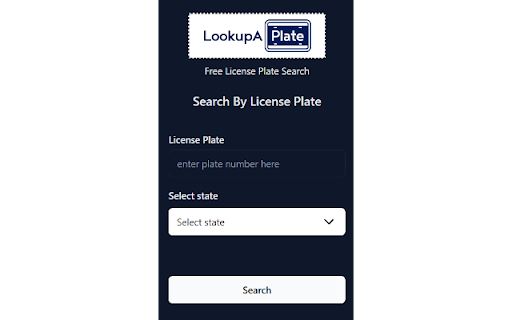LookupAPlate  from Chrome web store to be run with OffiDocs Chromium online